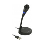 Delock USB Mikrofon mit Standfuß und Touch-Mute Taste