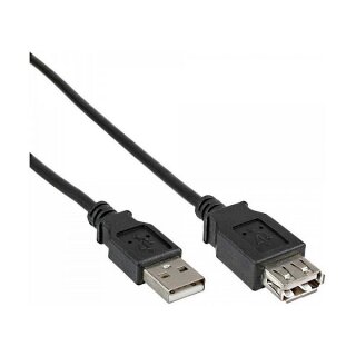Verlängerungskabel USB 2.0 Typ-A Stecker > USB 2.0 Typ-A Buchse 0,5 m schwarz