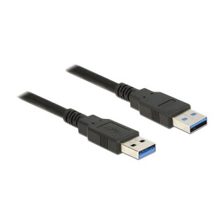 DeLock USB-A 3.0 (ST-ST) 2m Anschlusskabel Schwarz