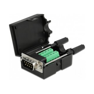 D-Sub9 Stecker zu Terminalblock mit Gehäuse