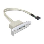 Delock Slot bracket - USB-Kabel - USB (W) bis 9-poliger...