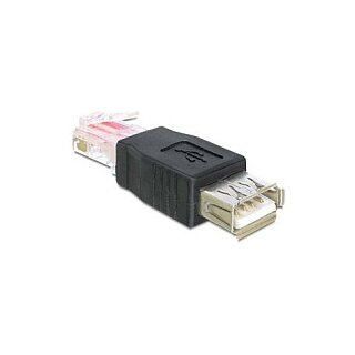 USB - RJ45 - USB 2.0 - RJ45 - Schwarz