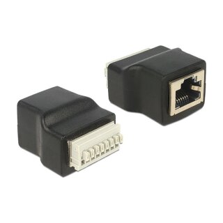 Adapter RJ45 Terminalblock Delock 65527 Black