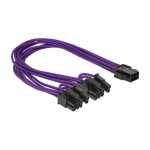 DeLOCK 8-polig (6+2) > 6-polig PCIe (ST-BU) 30cm Purple