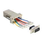 Adapter D-Sub 9 Pin Stecker > RJ45 Buchse Montagesatz
