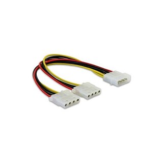 Y- Kabel Stromversorgung > 2x 4pin Molex