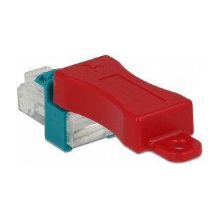 Delock Secure Clip Set LAN-Kabel Sicherheitsschloss Set 6er Red
