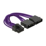 DeLOCK 4-polig > 8-polig PCIe (ST-ST) 15cm Purple