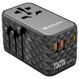 Verbatim UTA-06 100W Universal Reise Ladeadapter GaN III