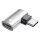 GoodConnections USB-C 4.0 (ST-BU) Winkeladapter / Portschoner 240W 8K 60Hz Silber