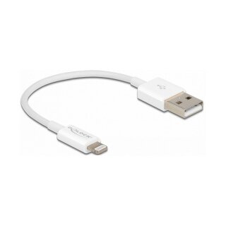 Delock USB 2.0 > Lightning (ST-ST) 0,15m Ladekabel Weiß