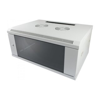 ALLNET Netzwerkschrank 19" 6HE 1-teilig T600mm Lichtgrau SMC-Serie
