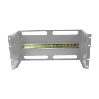 ALLNET Gerätehalter für Hutschiene/DIN-Rail Geräte T150mm/5HE Lichtgrau Frontmontage