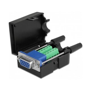 VGA15 Buchse zu Terminalblock Adapter mit Gehäuse