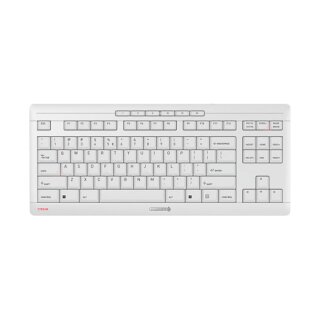 CHERRY TAS STREAM KEYBOARD TKL Corded EU-Layout grau