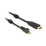 DELOCK Cable mini Displayport 1.2 male with screw >...