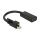 DELOCK Adapterkabel mini Displayport 1.2 Stecker mit Schraube > HDMI-A Buchse 25cm schwarz 4K aktiv