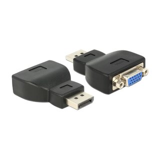 DELOCK Adapter Displayport 1.1 Stecker > VGA Buchse schwarz