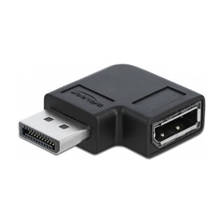 DELOCK DisplayPort 1.4 Adapter Stecker zu Buchse 90 links gewinkelt 8K 60 Hz