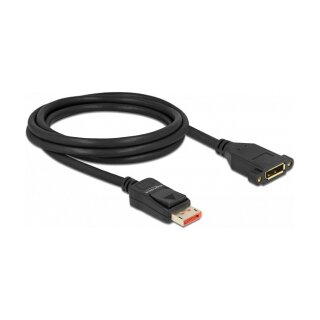 DELOCK DisplayPort Verlngerungskabel zum Einbau 8K 60 Hz 2 m