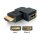 DELOCK Adapter HDMI Stecker > HDMI Buchse 90 Grad links