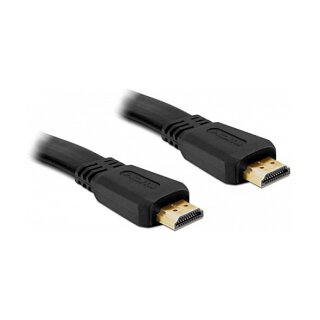 DELOCK Kabel HDMI A-A St/St flach 1.0m