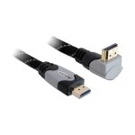 DELOCK Kabel HDMI A-A St/St gewinkelt oben grau 2m
