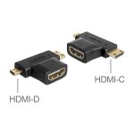 DELOCK Adapter HDMI-A Buchse > HDMI-C + HDMI-D Stecker