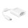 Adapter HDMI Micro-D Stecker > VGA Buchse mit Audio weiß