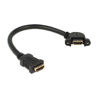 DELOCK Kabel HDMI A Buchse > HDMI A Buchse zum Einbau 110 Grad 0.25 m