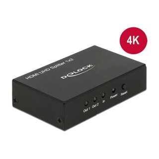 DELOCK Splitter HDMI in > 2 x HDMI out 4K UHD