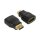 DELOCK Adapter High Speed HDMI mit Ethernet - HDMI Mini-C Stecker > HDMI-A Buchse 4K schwarz