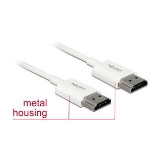 DELOCK Kabel High Speed HDMI mit Ethernet - HDMI-A Stecker > HDMI-A Stecker 3D 4K 4.5 m Aktiv Slim High Quality