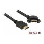DELOCK Kabel HDMI-A Stecker > HDMI-A Buchse zum Einbau...