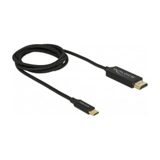 DELOCK USB Kabel Type-C zu HDMI DP Alt Mode 4K 60Hz 1m koaxial