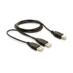 Kabel USB 2.0-B > USB-A Strom + Strom/Daten