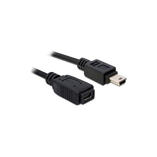 USB 2.0 Verlängerungskabel USB Typ Mini-B Stecker zu Buchse 1 m