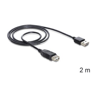DELOCK USB Verl. A -> A St/Bu 2.00m sw Easy USB