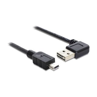 DELOCK Kabel EASY USB 2.0-A 90G gewinkelt > Mini USB 5 Pin Stecker/Stecker 1 m