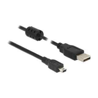 DELOCK Kabel USB 2.0 Typ-A Stecker > USB 2.0 Mini-B Stecker 2.0 m schwarz