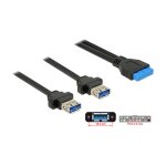 Kabel USB 3.0 Pfostenbuchse 2,00 mm 19 Pin > 2 x USB...