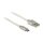 DELOCK Kabel USB 2.0 A Stecker > USB 2.0 Micro B Stecker mit Textilummantelung weis 1m