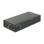 DELOCK Externer Industrie Hub 7 x USB 3.0 Typ-A mit 15 kV...
