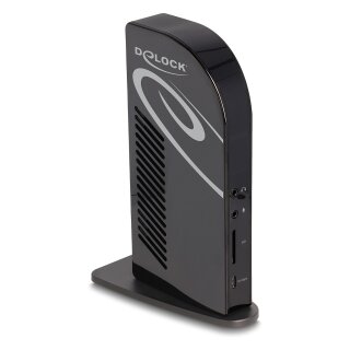 DELOCK USB Type-C Triple Display Dockingstation mit DisplayLink 4K / USB Hub / LAN / SD / Audio / PD 96 W