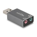 DELOCK Externe USB Soundkarte mit USB-A Stecker auf 2 x...