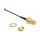 Antennenkabel RP-SMA Buchse zum Einbau zu I-PEX Inc., MHF® I Stecker 1.13, 5 cm Gewindelänge 10 mm