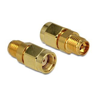 DELOCK HF RP-SMA Stecker Sondergewinde metrisch > RP-SMA Buchse