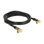 DELOCK Kabel IEC Stecker 90G > IEC Buchse 90G RG-6/U 2m