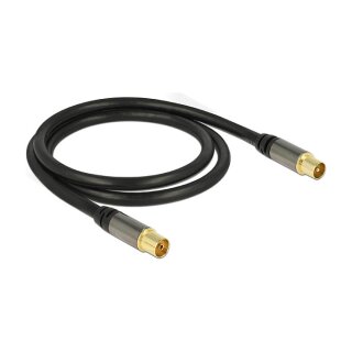 DELOCK Kabel IEC Stecker > IEC Buchse RG-6/U 1m