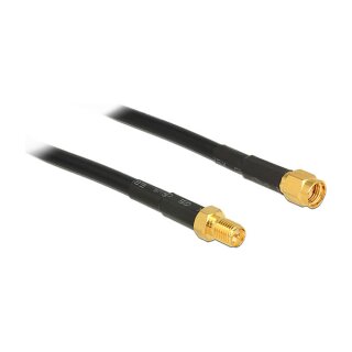 DELOCK HF RP-SMA Stecker > RP-SMA Buchse 3m CFD200 low loss